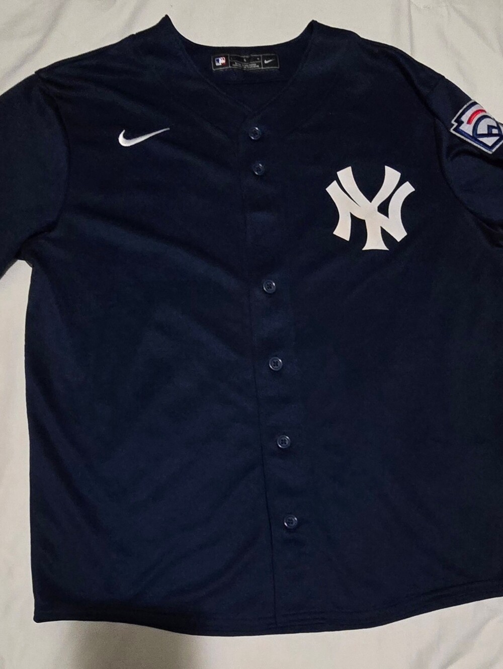 Nike Kids Navy New York Yankees Button-Up Jersey